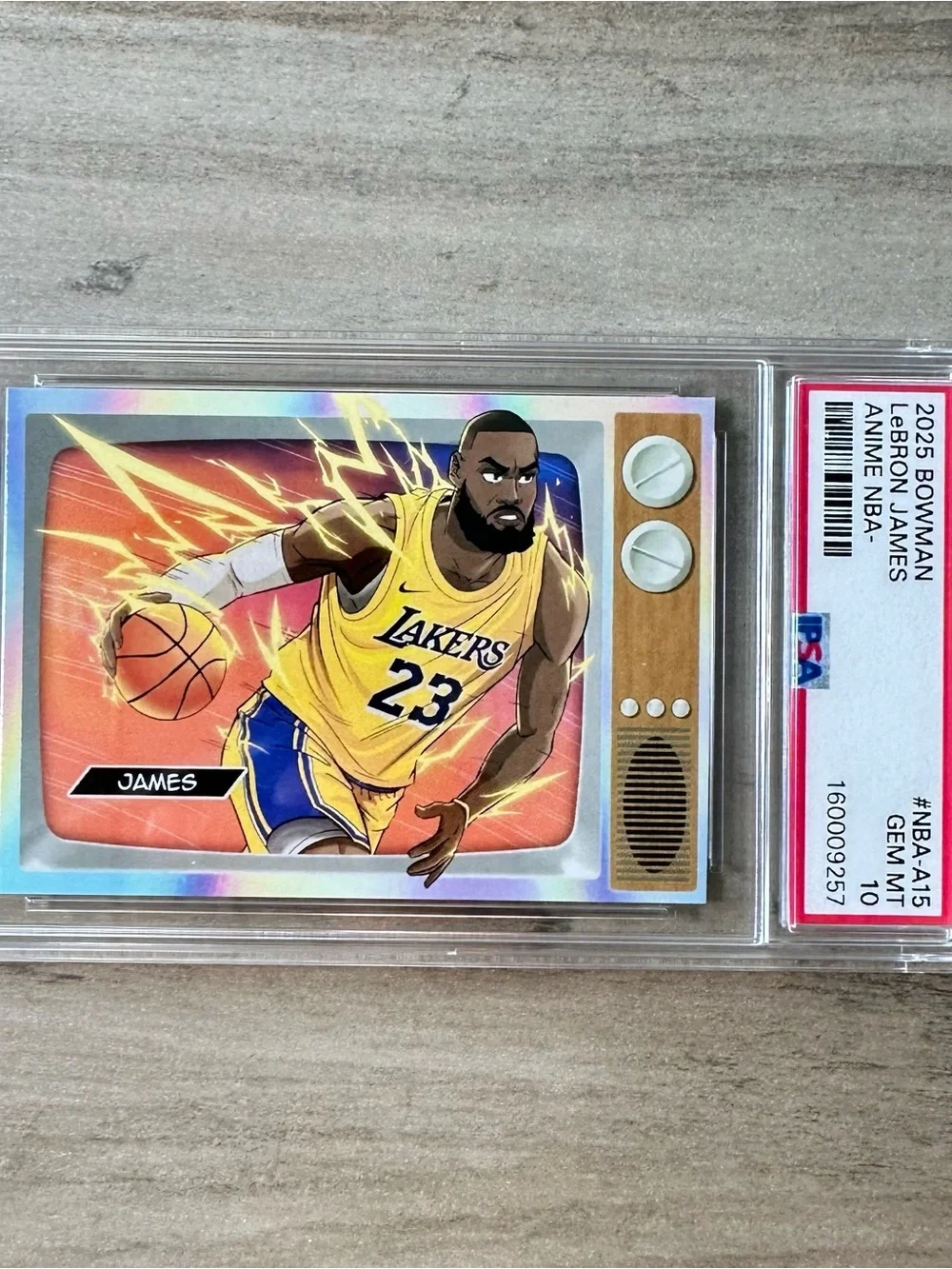 LeBron James 2025 Topps Anime #A15 Gem Mint 10 Novelty Basketball Card. Lakers.